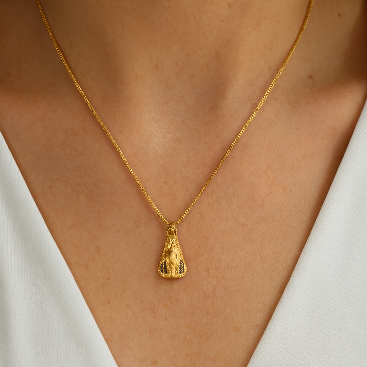 Colar Nossa Senhora Aparecida - Banhado a Ouro 18k - Imagem 4