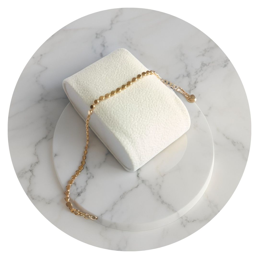 Pulseira Chapa Oval Laminada Banhada a Ouro 18k - Imagem 3