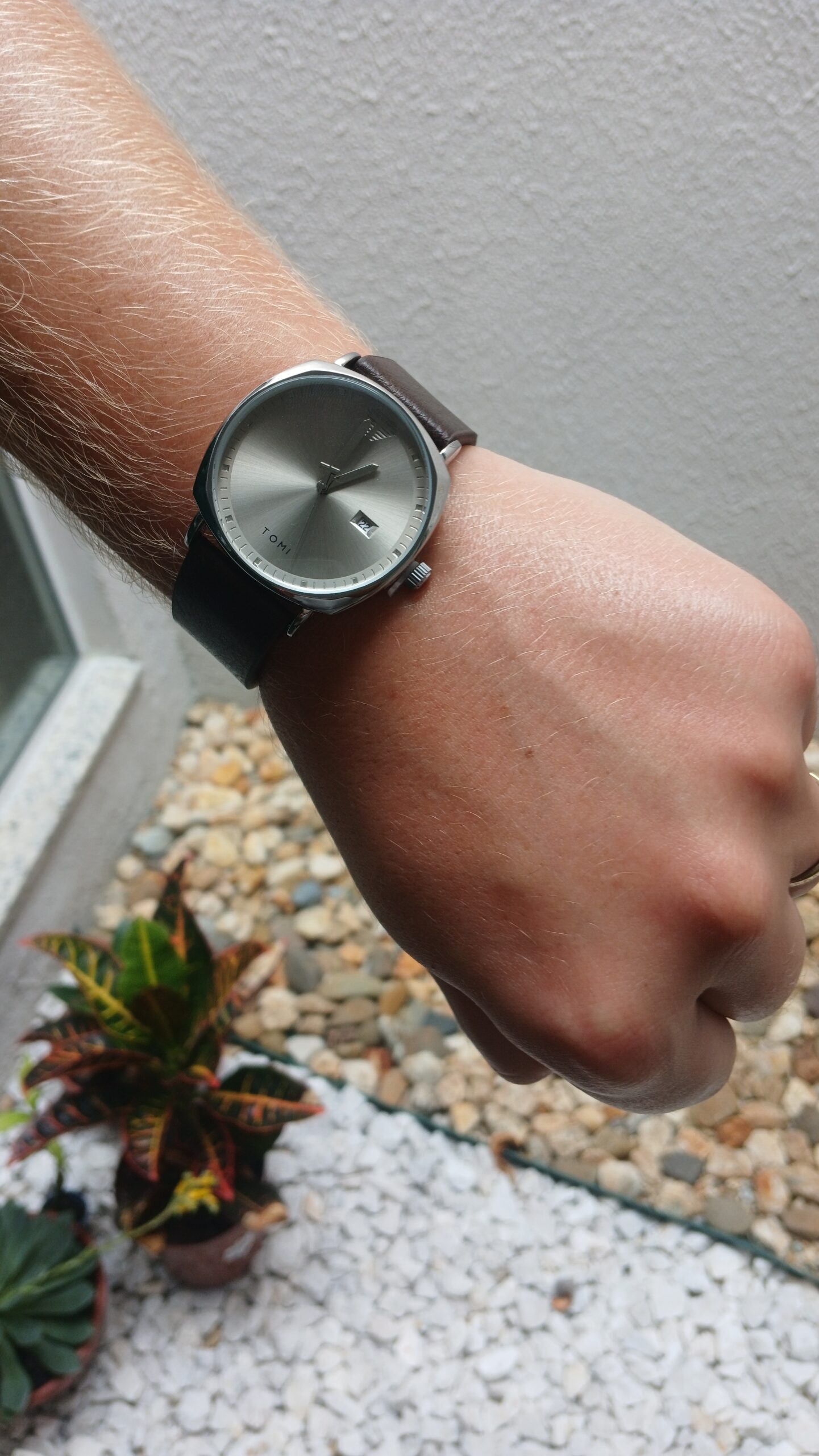 Relógio Masculino pulseira em couro sintético - Imagem 4