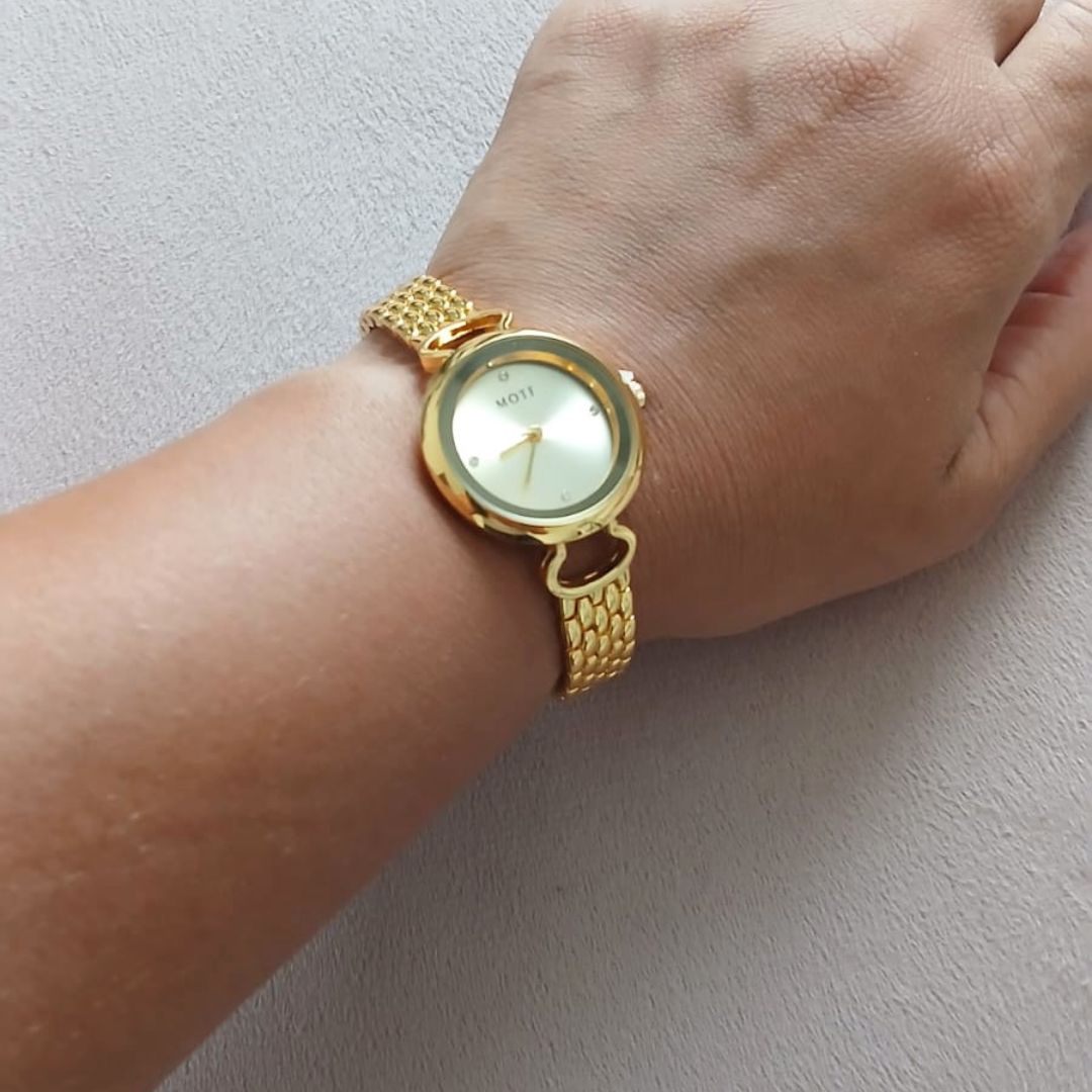 Relógio Feminino Aço Inox Dourado - Imagem 4